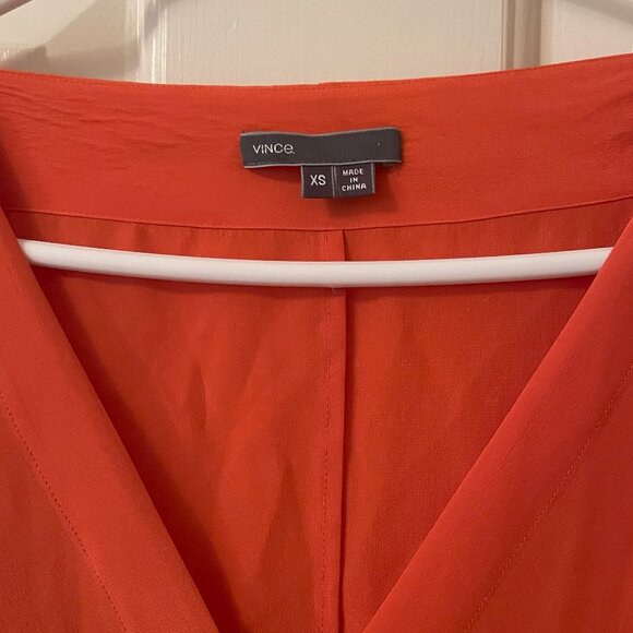 Vince Orange 100% Silk Dress Size XS - Picture 2 of 4